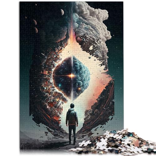 Puzzle für Erwachsene 1000 Teile EIN kosmisches Gehirn Schwarzes Loch Schwieriges und herausforderndes Kunstwerk Geschenk für Teenager ab 14 Jahren 50x75cm von BBVNFLIR