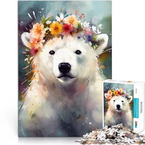 Puzzle für Erwachsene 1000 Teile Eisbär Babyspielzeug Lernspiele Stressabbau Verbesserung des Gedächtnisses für Teenager ab 14 Jahren 26x38cm Puzzle für Erwachsene 1000 Teile Eisbär Babyspielzeug Lernspiele Stressabbau Verbesserung des Gedächtnisses für Teenager ab 14 Jahren 26x38cm von BBVNFLIR