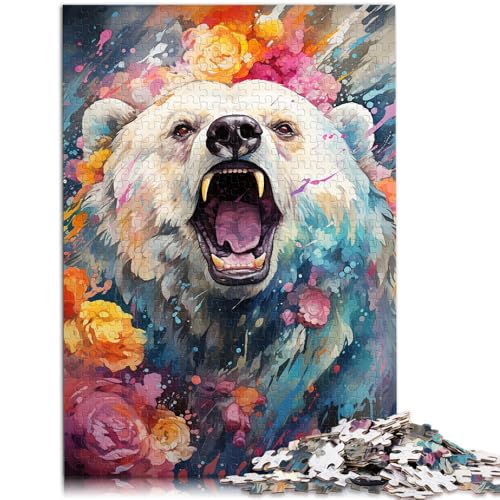 Puzzle für Erwachsene 1000 Teile Eisbären Spielzeug Denkspiel Stressabbau Urlaub zu Hause Zeitvertreib für Teenager ab 14 Jahren 50x75cm von BBVNFLIR