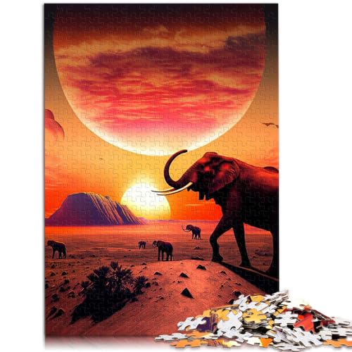Puzzle für Erwachsene 1000 Teile Elefanten-Sonnenuntergang Lernspielzeug anspruchsvolles Spiel und Familienspiel für 14-Jährige 26x38cm Puzzle für Erwachsene 1000 Teile Elefanten-Sonnenuntergang Lernspielzeug anspruchsvolles Spiel und Familienspiel für 14-Jährige 26x38cm von BBVNFLIR