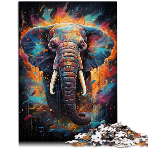 Puzzle für Erwachsene 1000 Teile Elefanten Spiel Spielzeug für die Familie Geschenk Gehirn Intelligenz Herausforderung süchtig machendes Spielzeug 50x75cm von BBVNFLIR