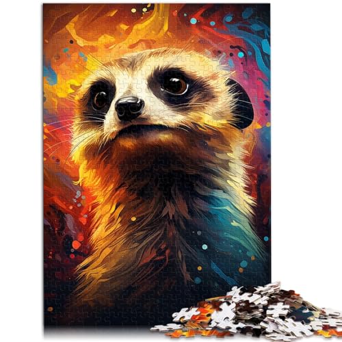 Puzzle für Erwachsene 1000 Teile Erdmännchen in Einer sternenklaren Nacht Spielzeug Lernspiele Stressabbau Geburtstagsgeschenke 26x38cm von BBVNFLIR