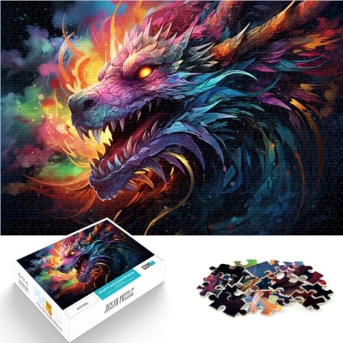 Puzzle für Erwachsene 1000 Teile Fantasie-Drachenmalerei Heimdekoration Puzzle-Spielzeug EIN Kunstwerk geeignet für Jugendliche ab 14 Jahren 50x75cm von BBVNFLIR