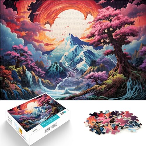 Puzzle für Erwachsene 1000 Teile Fantasie-Landschaft aus Japan schwierig schweres Puzzle Geburtstagsgeschenk geeignet für Teenager ab 14 Jahren 50x75cm von BBVNFLIR
