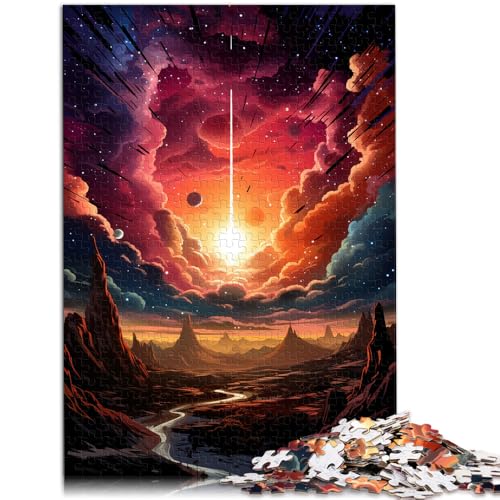 Puzzle für Erwachsene 1000 Teile Fantasie Sonnenuntergang Sternenhimmel Quizspiel ganze Familie 50x75cm von BBVNFLIR