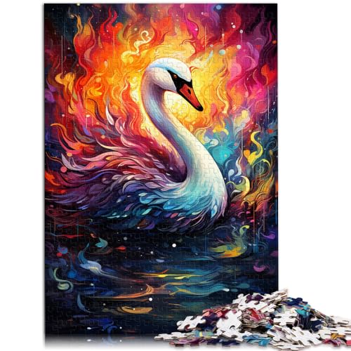 Puzzle für Erwachsene 1000 Teile Fantasie eines weißen Schwans Mustermontage Familienspiel Stressabbau schwierige Herausforderung 26x38cm von BBVNFLIR
