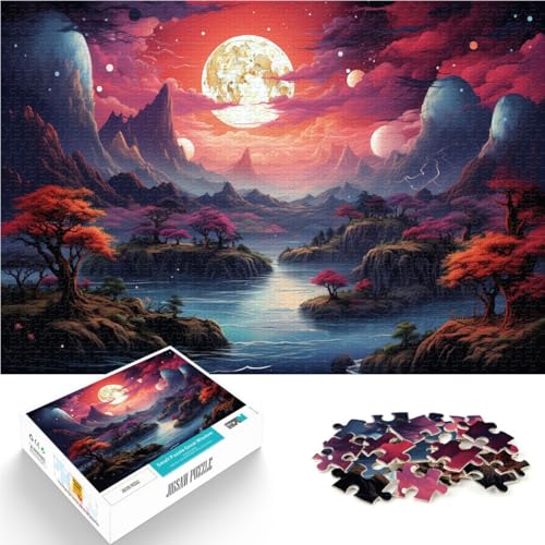 Puzzle für Erwachsene 1000 Teile Fantasielandschaft Schwierig und herausfordernd ganze Familie 26x38cm von BBVNFLIR