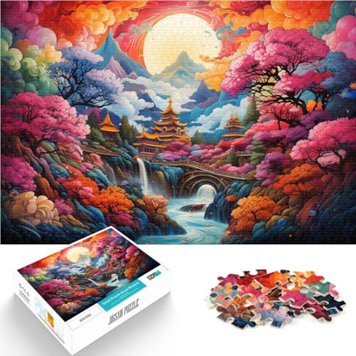 Puzzle für Erwachsene 1000 Teile Fantasielandschaft anspruchsvolles Spiel Lernspiel für Geburtstag Weihnachten für Kinder ab 14 Jahren 26x38cm von BBVNFLIR