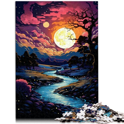 Puzzle für Erwachsene 1000 Teile Fantasielandschaft unter Sonnenuntergang Spielzeug Lernspiele Stressabbau für Teenager ab 14 Jahren 50x75cm von BBVNFLIR
