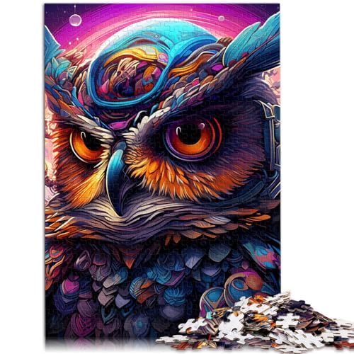 Puzzle für Erwachsene 1000 Teile Fantasy-Art-Eulen-Puzzle für Lernspiele Herausforderungsspielzeug Stressabbau für 14-Jährige 26x38cm von BBVNFLIR