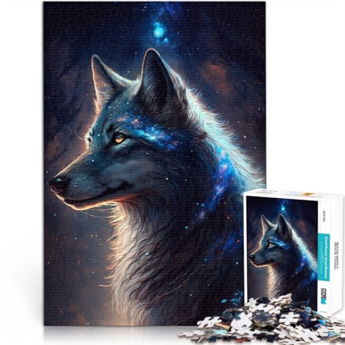 Puzzle für Erwachsene 1000 Teile Farb-Galaxie-Wolf-Quizspiel Anspruchsvoll Aber unterhaltsam und humorvoll für Kinder ab 14 Jahren 50x75cm von BBVNFLIR