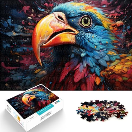 Puzzle für Erwachsene 1000 Teile Farbadler Spielzeug Lernspiele Stressabbau Geburtstagsgeschenk geeignet für Teenager ab 14 Jahren 26x38cm von BBVNFLIR