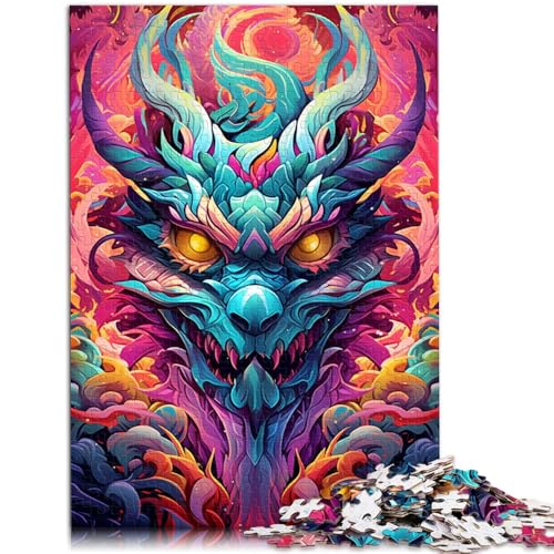 Puzzle für Erwachsene 1000 Teile Farbdrache Familienaktivitäts-Puzzle Lernspiel für Geburtstag Weihnachten 26x38cm von BBVNFLIR