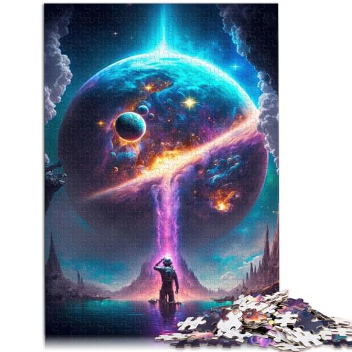 Puzzle für Erwachsene 1000 Teile Farben des Weltraumplaneten Puzzlespiel Stressabbau Urlaub zu Hause Zeitvertreib für Teenager ab 14 Jahren 50x75cm von BBVNFLIR