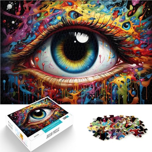 Puzzle für Erwachsene 1000 Teile Farbfantasieaugen Spiele Spielzeug Geschenk Wanddekoration einzigartige Geburtstags 26x38cm von BBVNFLIR