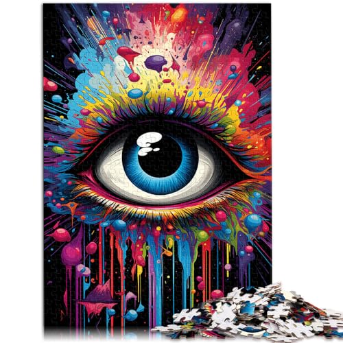Puzzle für Erwachsene 1000 Teile Farbige Fantasieaugen Lernspiele Heimdekoration Puzzle Geburtstagsgeschenke für 14-Jährige 26x38cm von BBVNFLIR