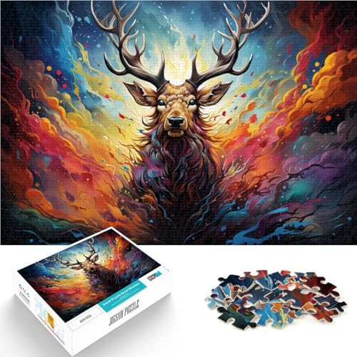 Puzzle für Erwachsene 1000 Teile Farbkunst Hirsch Malen des Puzzles Stressabbau Urlaub zu Hause Zeitvertreib für 14-Jährige 50x75cm Puzzle für Erwachsene 1000 Teile Farbkunst Hirsch Malen des Puzzles Stressabbau Urlaub zu Hause Zeitvertreib für 14-Jährige 50x75cm von BBVNFLIR