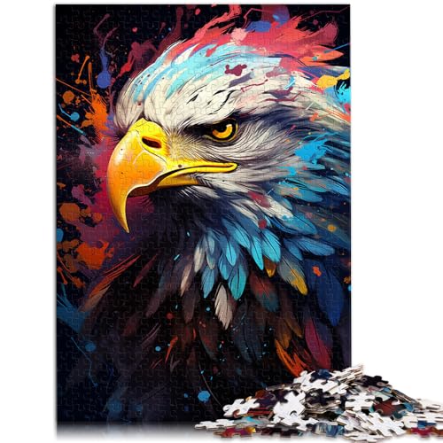 Puzzle für Erwachsene 1000 Teile Farbmalerei Adler Denksportaufgabe tolles Teenager ab 14 Jahren 50x75cm von BBVNFLIR