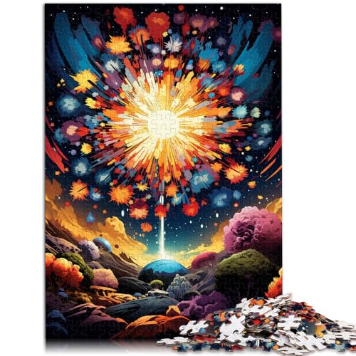 Puzzle für Erwachsene 1000 Teile Feuerwerk das Puzzle Helfen Sie dem Gehirn süchtig machende Spielzeuge zu trainieren um Geduld zu fördern 26x38cm von BBVNFLIR