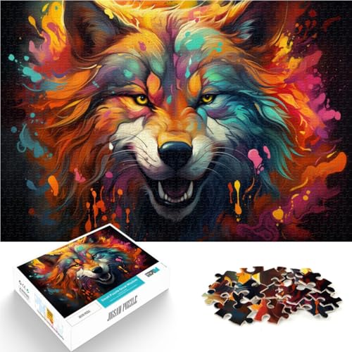 Puzzle für Erwachsene 1000 Teile Feuerwolf Spielzeug Lernspiele Stressabbau für Teenager ab 14 Jahren 26x38cm Puzzle für Erwachsene 1000 Teile Feuerwolf Spielzeug Lernspiele Stressabbau für Teenager ab 14 Jahren 26x38cm von BBVNFLIR