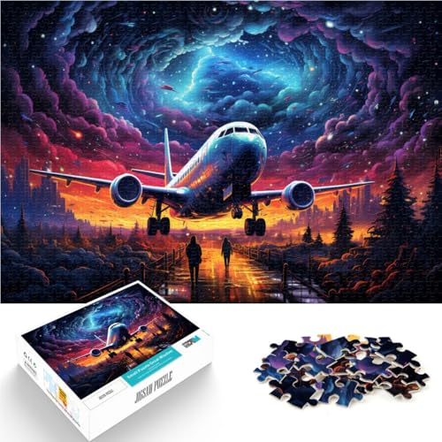 Puzzle für Erwachsene 1000 Teile Flugzeug Farbhimmel Lernspielzeug Geburtstagsgeschenk für Teenager ab 14 Jahren 50x75cm von BBVNFLIR