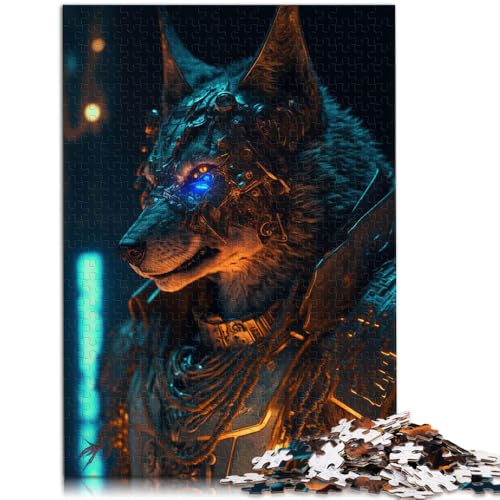Puzzle für Erwachsene 1000 Teile Future Wolf Herausforderndes Spiel Geschenke ganze Familie 26x38cm von BBVNFLIR