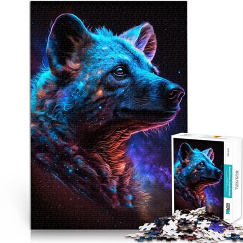 Puzzle für Erwachsene 1000 Teile Galaxie Afrikanische Hyäne für Puzzle-Geschenke Gehirnintelligenz-Herausforderung süchtig machendes Spielzeug 26x38cm von BBVNFLIR