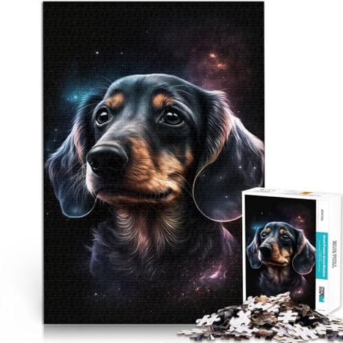 Puzzle für Erwachsene 1000 Teile Galaxie-Dackel anspruchsvolles Spiel ganze Familie für 14-Jährige 26x38cm von BBVNFLIR