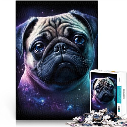 Puzzle für Erwachsene 1000 Teile Galaxie-Farbmops für Puzzle-Geschenke Herausforderung der Gehirnintelligenz süchtig machendes Spielzeug 26x38cm von BBVNFLIR
