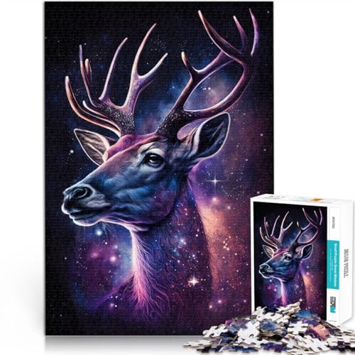Puzzle für Erwachsene 1000 Teile Galaxie-Tier Hirsch Spielzeug Denkspiel Lernspiel für Geburtstag Weihnachten für Kinder ab 14 Jahren 26x38cm Puzzle für Erwachsene 1000 Teile Galaxie-Tier Hirsch Spielzeug Denkspiel Lernspiel für Geburtstag Weihnachten für Kinder ab 14 Jahren 26x38cm von BBVNFLIR