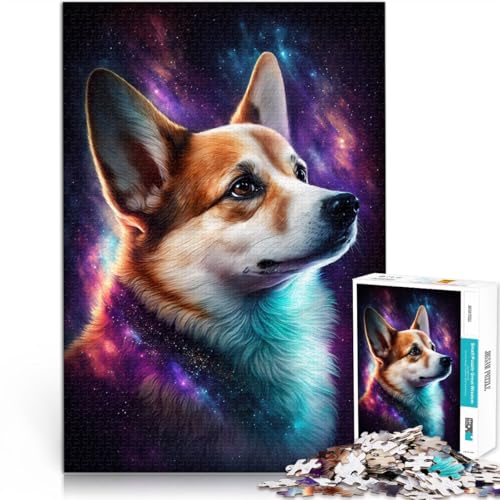 Puzzle für Erwachsene 1000 Teile Galaxy Art Corgi Lernspiele Heimdekoration Puzzle EIN Kunstwerk für Teenager ab 14 Jahren 50x75cm von BBVNFLIR