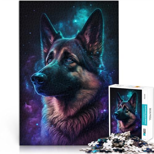 Puzzle für Erwachsene 1000 Teile Galaxy Deutscher Schäferhund Denksportaufgabe für Lernspiel zum Geburtstag Weihnachten 26x38cm von BBVNFLIR