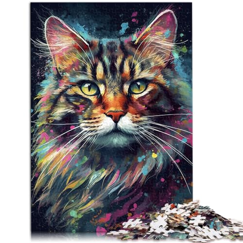 Puzzle für Erwachsene 1000 Teile Gemälde Einer sibirischen Katze Lernspielzeug Familienspiele Geburtstagsgeschenke für Teenager ab 14 Jahren 26x38cm Puzzle für Erwachsene 1000 Teile Gemälde Einer sibirischen Katze Lernspielzeug Familienspiele Geburtstagsgeschenke für Teenager ab 14 Jahren 26x38cm von BBVNFLIR