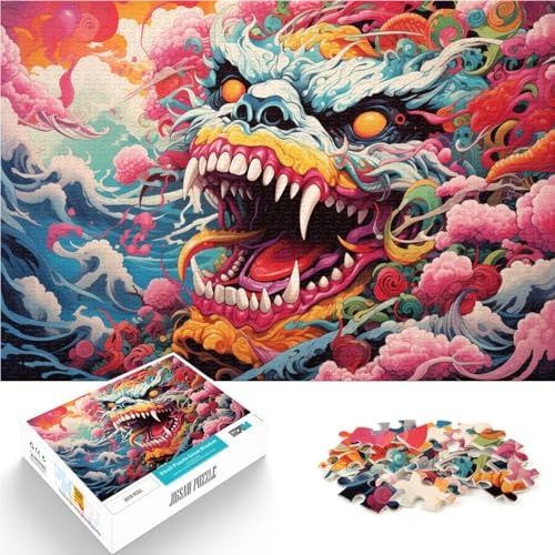 Puzzle für Erwachsene 1000 Teile Gemälde-Monster pädagogisches Spielzeug zum Stressabbau Puzzle Geburtstagsgeschenk für Teenager ab 14 Jahren 26x38cm von BBVNFLIR