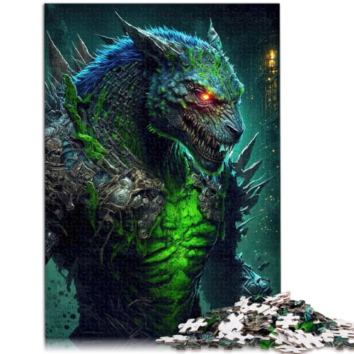 Puzzle für Erwachsene 1000 Teile Giftwolfdrache als Puzzle-Geschenk anspruchsvoll zu vervollständigen Aber lustig und humorvoll 50x75cm von BBVNFLIR