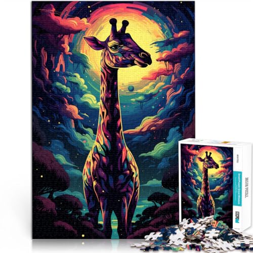 Puzzle für Erwachsene 1000 Teile Giraffen-Weltraum Heimdekoration Puzzle-Spielzeug Stressabbau Urlaub zu Hause Zeitvertreib für Teenager ab 14 Jahren 50x75cm von BBVNFLIR