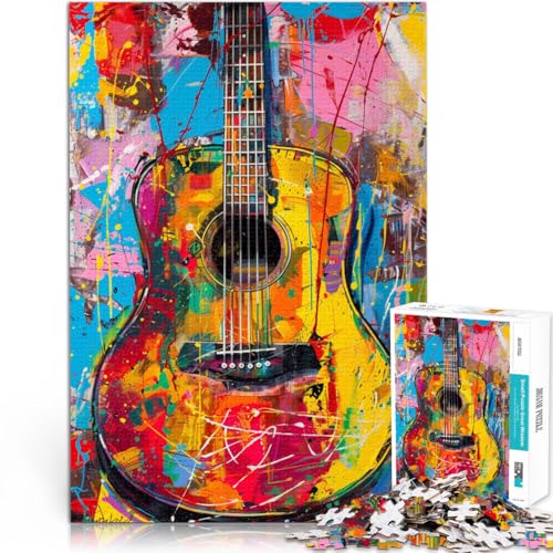 Puzzle für Erwachsene 1000 Teile Gitarre Lernspiele für Zuhause DIY-Spielzeug Wanddekoration einzigartige Geburtstags 50x75cm von BBVNFLIR