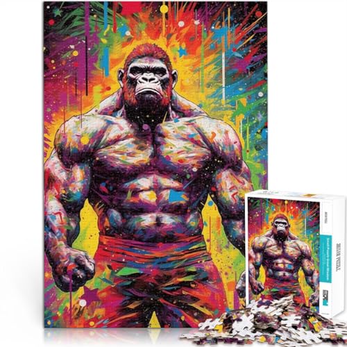 Puzzle für Erwachsene 1000 Teile Gorilla das Puzzle Wanddekoration einzigartige Geburtstags Teenager ab 14 Jahren 50x75cm von BBVNFLIR
