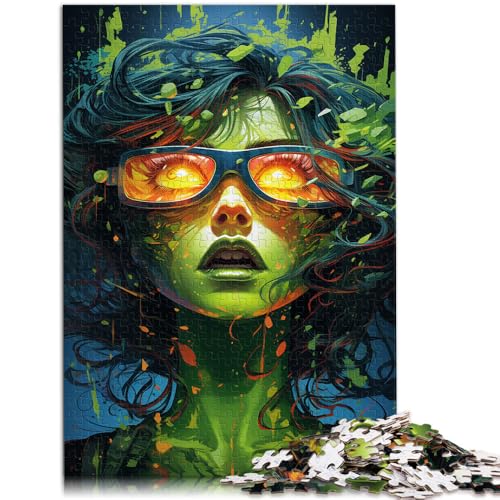 Puzzle für Erwachsene 1000 Teile Grüne Hexe Spiel Spielzeug ganze Familie 26x38cm von BBVNFLIR