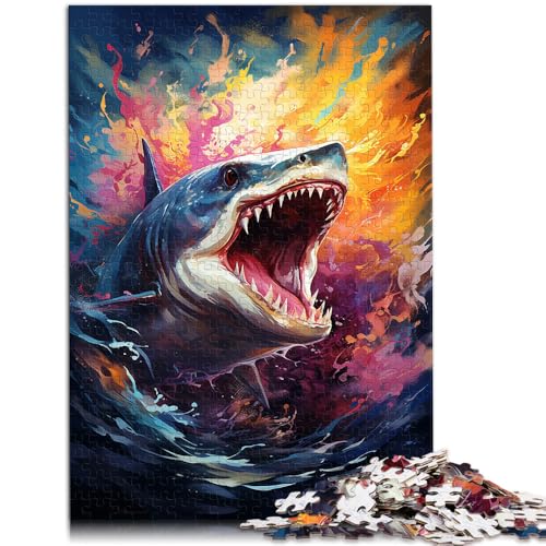 Puzzle für Erwachsene 1000 Teile Hai anspruchsvolles Spiel Spaß bei Aktivitäten zu Hause Geburtstagsgeschenk Reisegeschenk 26x38cm von BBVNFLIR