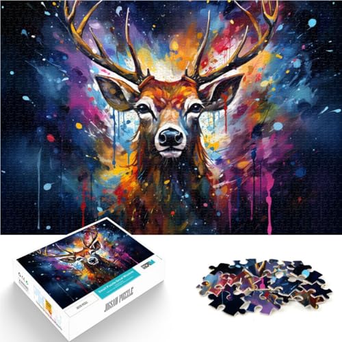 Puzzle für Erwachsene 1000 Teile Hirsch-Spiele Spielzeug Geschenk Helfen Sie dem Gehirn süchtig machende Spielzeuge zu trainieren um Geduld zu fördern 26x38cm Puzzle für Erwachsene 1000 Teile Hirsch-Spiele Spielzeug Geschenk Helfen Sie dem Gehirn süchtig machende Spielzeuge zu trainieren um Geduld zu fördern 26x38cm von BBVNFLIR