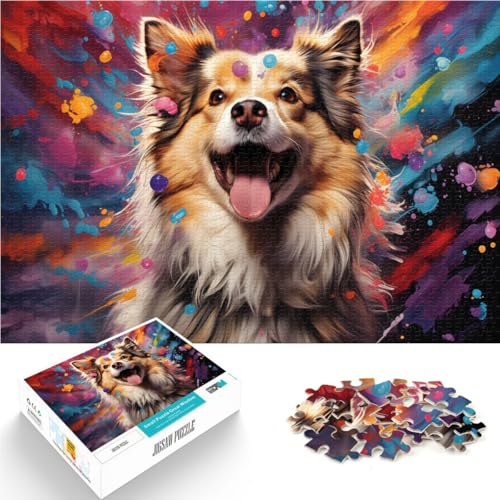 Puzzle für Erwachsene 1000 Teile Hunde-Malerei Familienaktivitätspuzzle EIN Kunstwerk für Teenager ab 14 Jahren 50x75cm von BBVNFLIR
