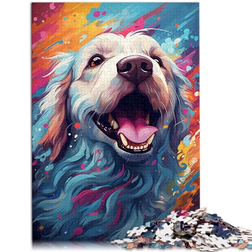 Puzzle für Erwachsene 1000 Teile Hundegesicht Cocker Spaniel Spielzeug Denkspiel mit passendem Poster und Quizblatt 26x38cm von BBVNFLIR