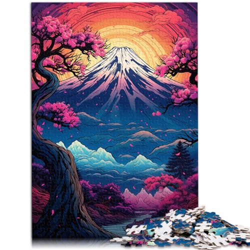 Puzzle für Erwachsene 1000 Teile Japanische Bäume Berge Familienunterhaltungsspielzeug Analyse und Logik für Teenager ab 14 Jahren 26x38cm von BBVNFLIR