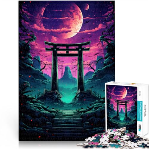 Puzzle für Erwachsene 1000 Teile Japanisches Torii-Tor-Spielzeug Denkspiel Stressabbau schwierige Herausforderung für Teenager ab 14 Jahren 26x38cm von BBVNFLIR