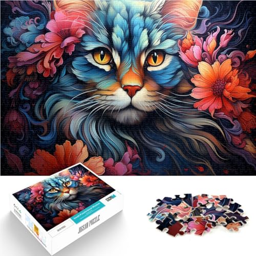 Puzzle für Erwachsene 1000 Teile Katzenblumen-Quizspiel lustige Aktivitäten zu Hause Geburtstagsgeschenk Reisegeschenk für 14-Jährige 26x38cm Puzzle für Erwachsene 1000 Teile Katzenblumen-Quizspiel lustige Aktivitäten zu Hause Geburtstagsgeschenk Reisegeschenk für 14-Jährige 26x38cm von BBVNFLIR