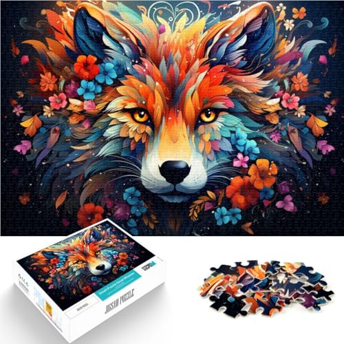 Puzzle für Erwachsene 1000 Teile Kunst Blume Fuchs Spiele Spielzeug Geschenk Wanddekoration Einzigartige Geburtstags 50x75cm von BBVNFLIR