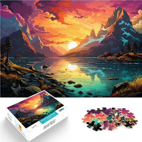 Puzzle für Erwachsene 1000 Teile Kunst Landschaftsmalerei Entspannungsspiele Stressabbau schwierige Herausforderung für Teenager ab 14 Jahren 50x75cm von BBVNFLIR