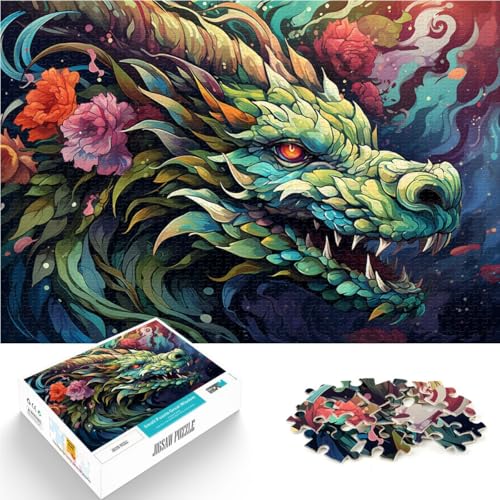 Puzzle für Erwachsene 1000 Teile Kunstdrache Anspruchsvolles Spiel Puzzles die herausfordernd zu vervollständigen sind Aber Spaß Machen und humorvoll sind 50x75cm von BBVNFLIR
