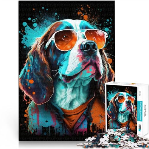Puzzle für Erwachsene 1000 Teile Kunsthunde Heimdekoration Puzzle Spielzeug Wanddekoration Einzigartige Geburtstags 50x75cm von BBVNFLIR